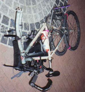 Photo of a bike on a backpack
